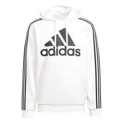 Adidas hoodie strepen logo "Essentials fleece" wit