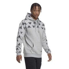Adidas hoodie stadium graphic grijs