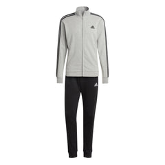 Adidas trainingspak 3 strepen badstof track grijs/zwart