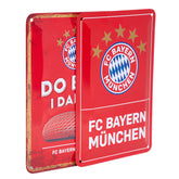 Plaque FC Bayern München 2 pièces 20 x 15 cm rouge