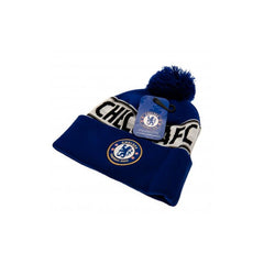Chelsea muts pompon tekst blauw/wit