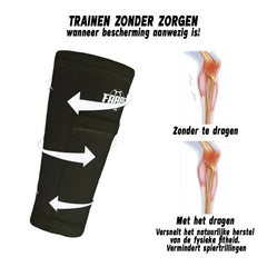 Fabbe sleeve (sok) scheenbeschermers zwart