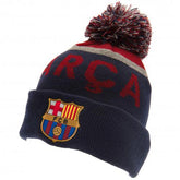 FC Barcelona muts pompon tekst blauw/grijs