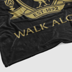 Liverpool deken YNWA zwart/goud 100 x 150 cm