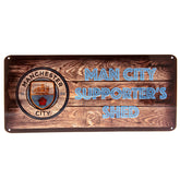 Manchester City plaat shed bord 40 x 18 cm