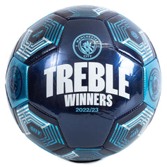 Manchester City bal Treble Winners blauw Limited Edition