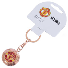 Manchester United sleutelhanger rosé goud bal