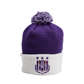 RSC Anderlecht muts pompon paars/wit