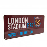 Plaque West Ham bordeaux 40 x 18 cm