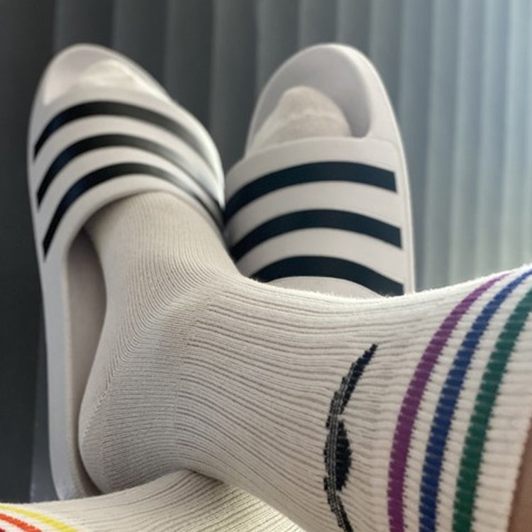 Adidas slippers Adilette wit/zwart