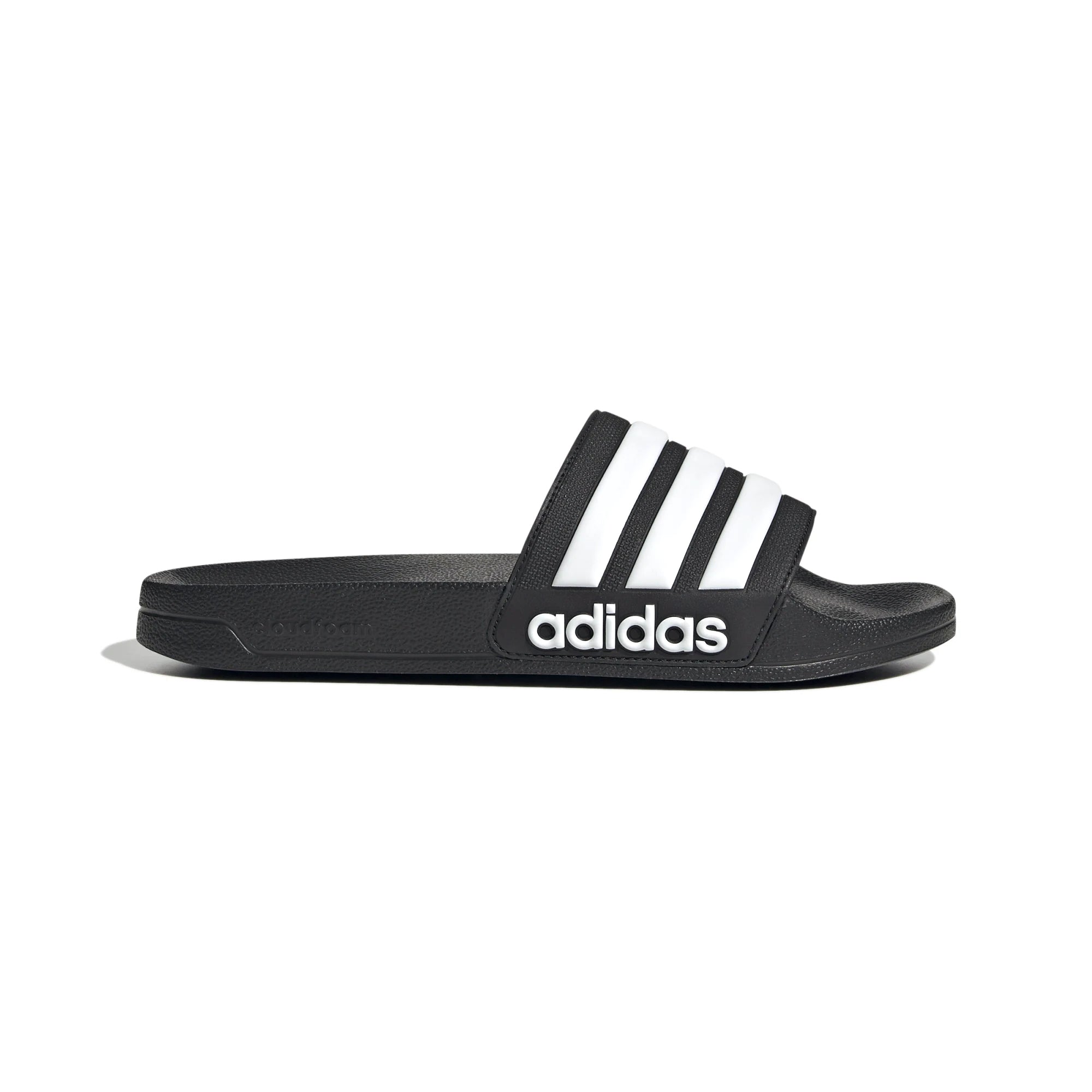 Adidas chaussons Adilette texte noir/blanc