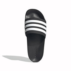 Adidas chaussons Adilette texte noir/blanc