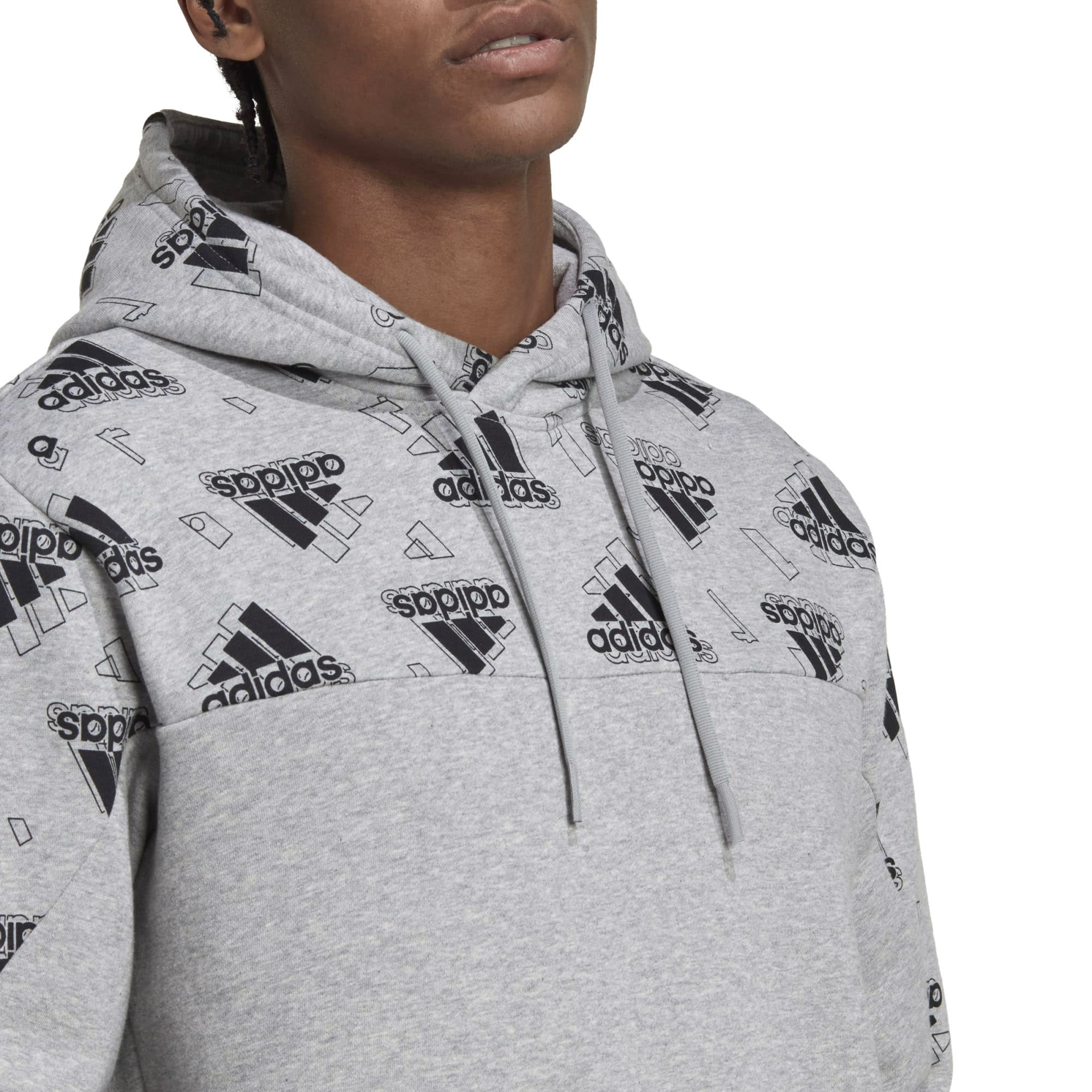 Adidas hoodie stadium graphic grijs
