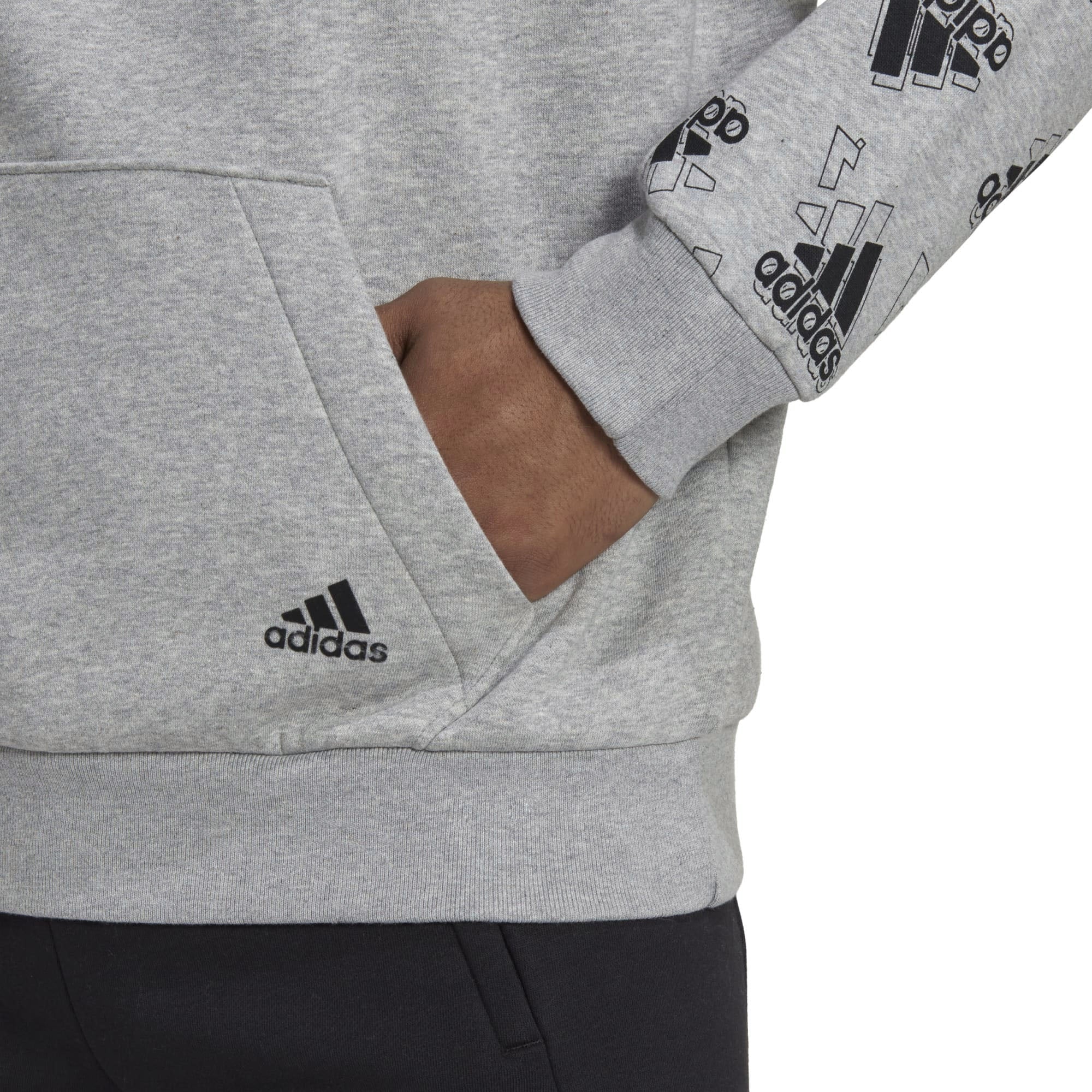 Adidas hoodie stadium graphic grijs