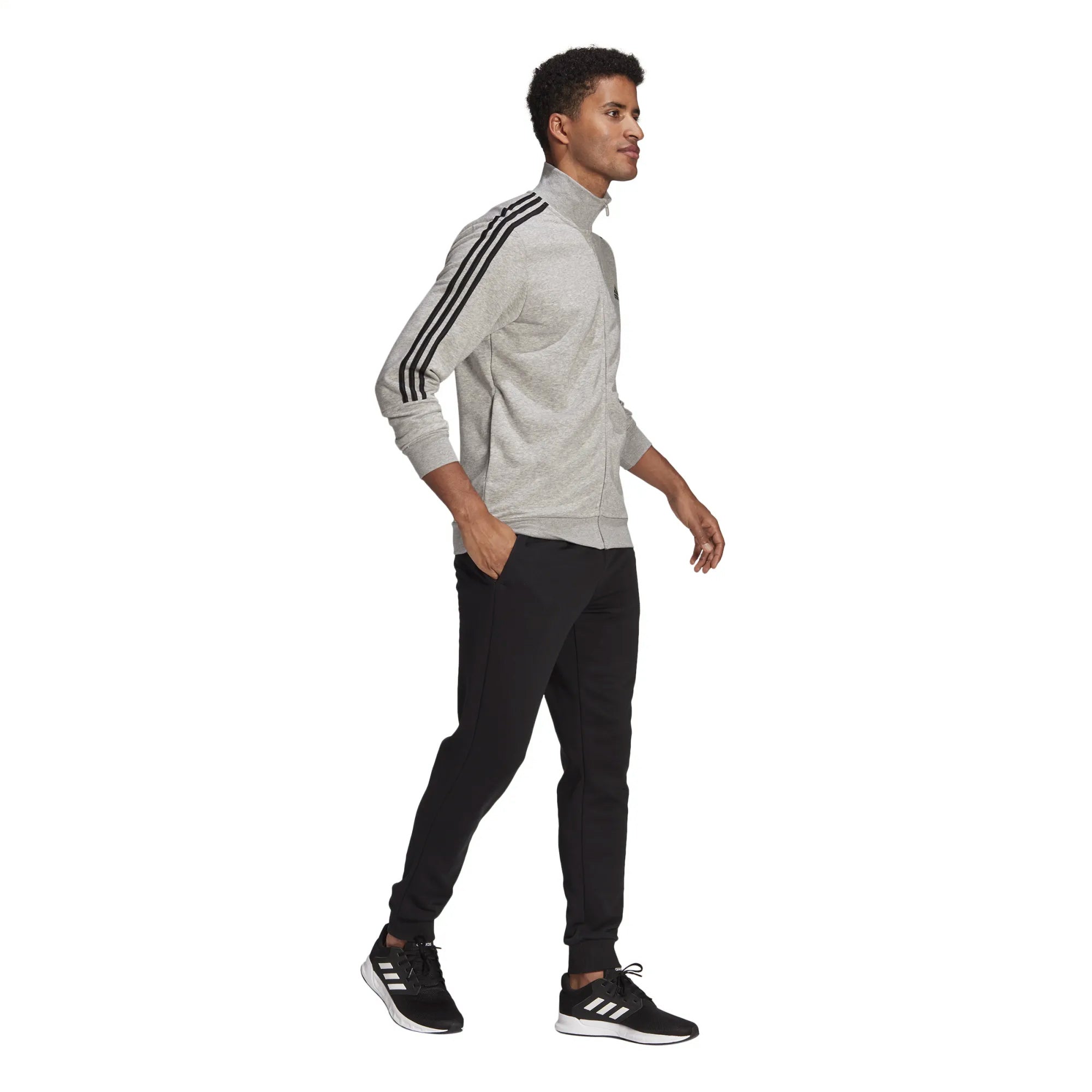 Survêtement Adidas 3 bandes ESS gris/noir