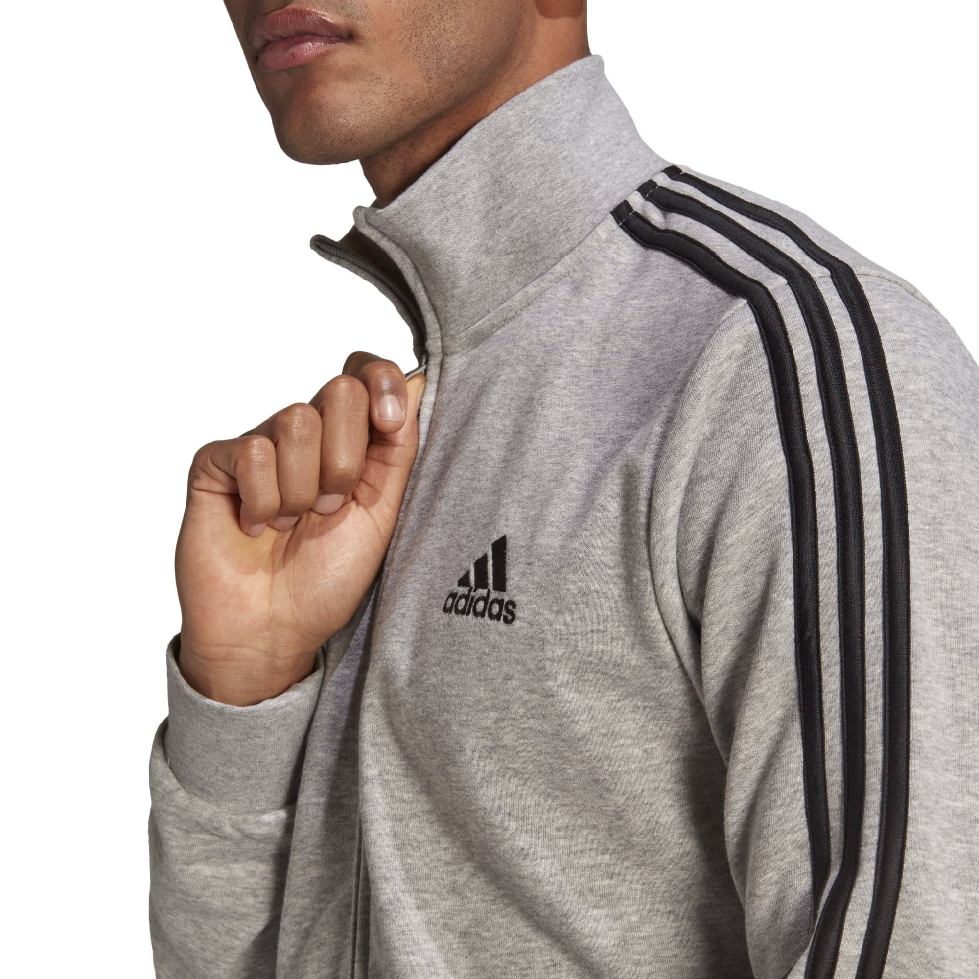 Survêtement Adidas 3 bandes ESS gris/noir