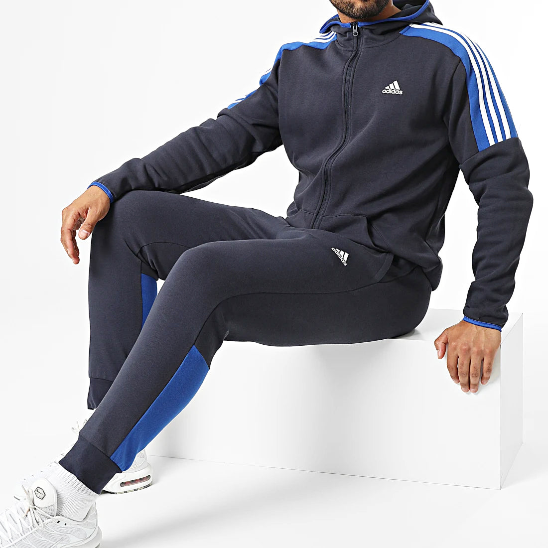 Survêtement Adidas 3 bandes MTS bleu