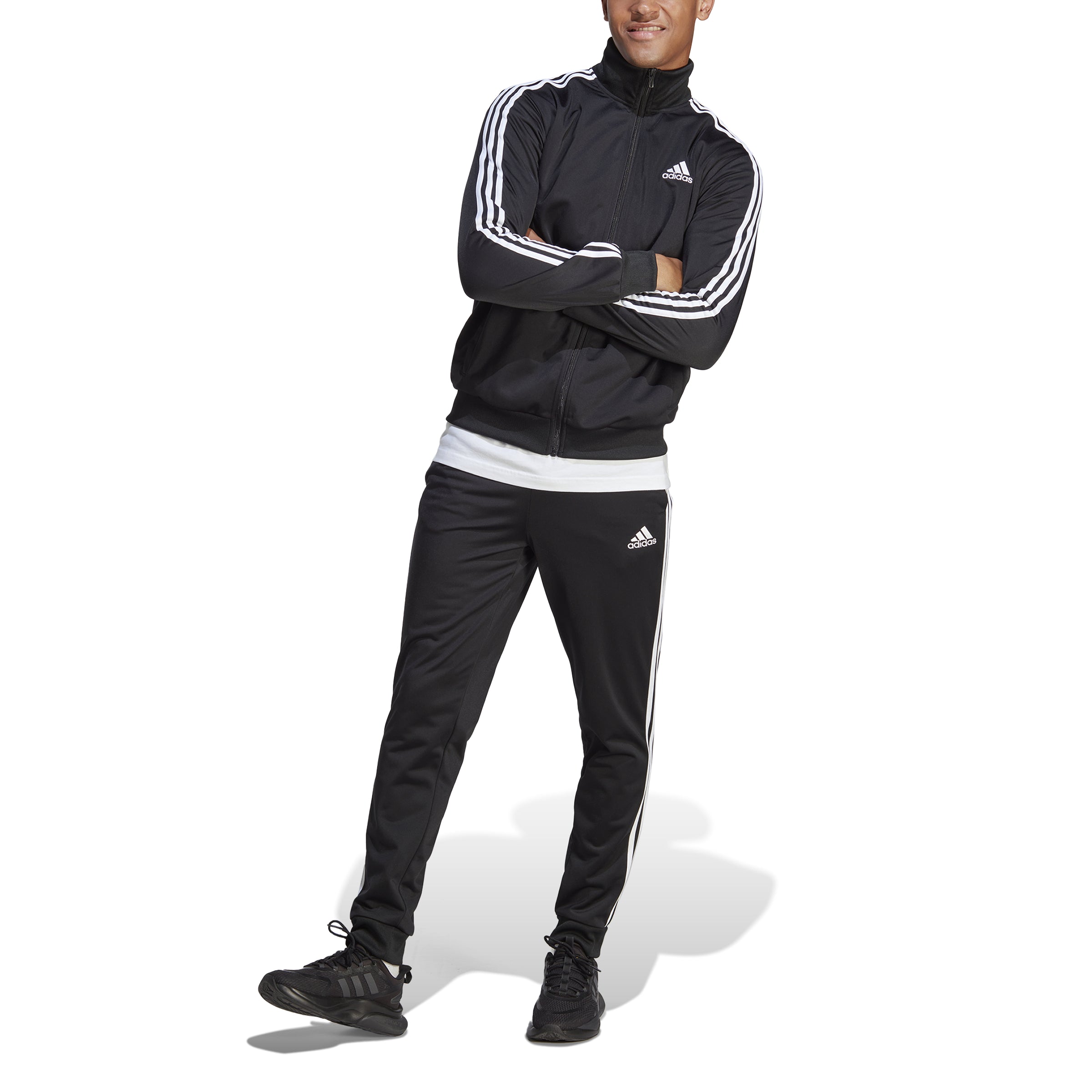 Adidas tracksuit 3 stripes tricot track navy