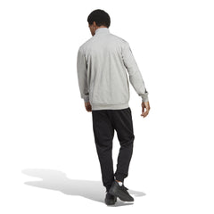 Adidas trainingspak 3 stripes terry track grijs/zwart