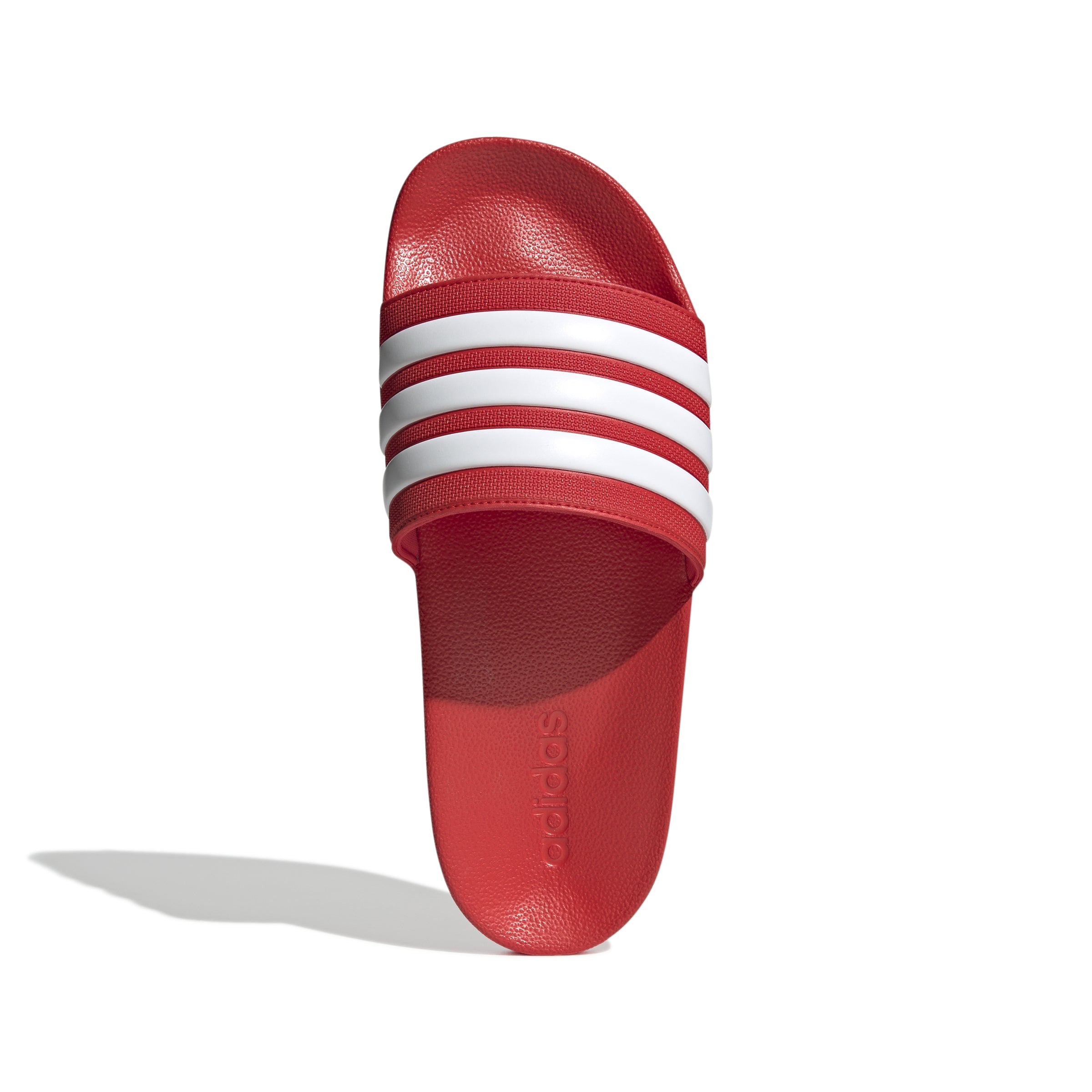 Chaussons Adidas Adilette texte rouge
