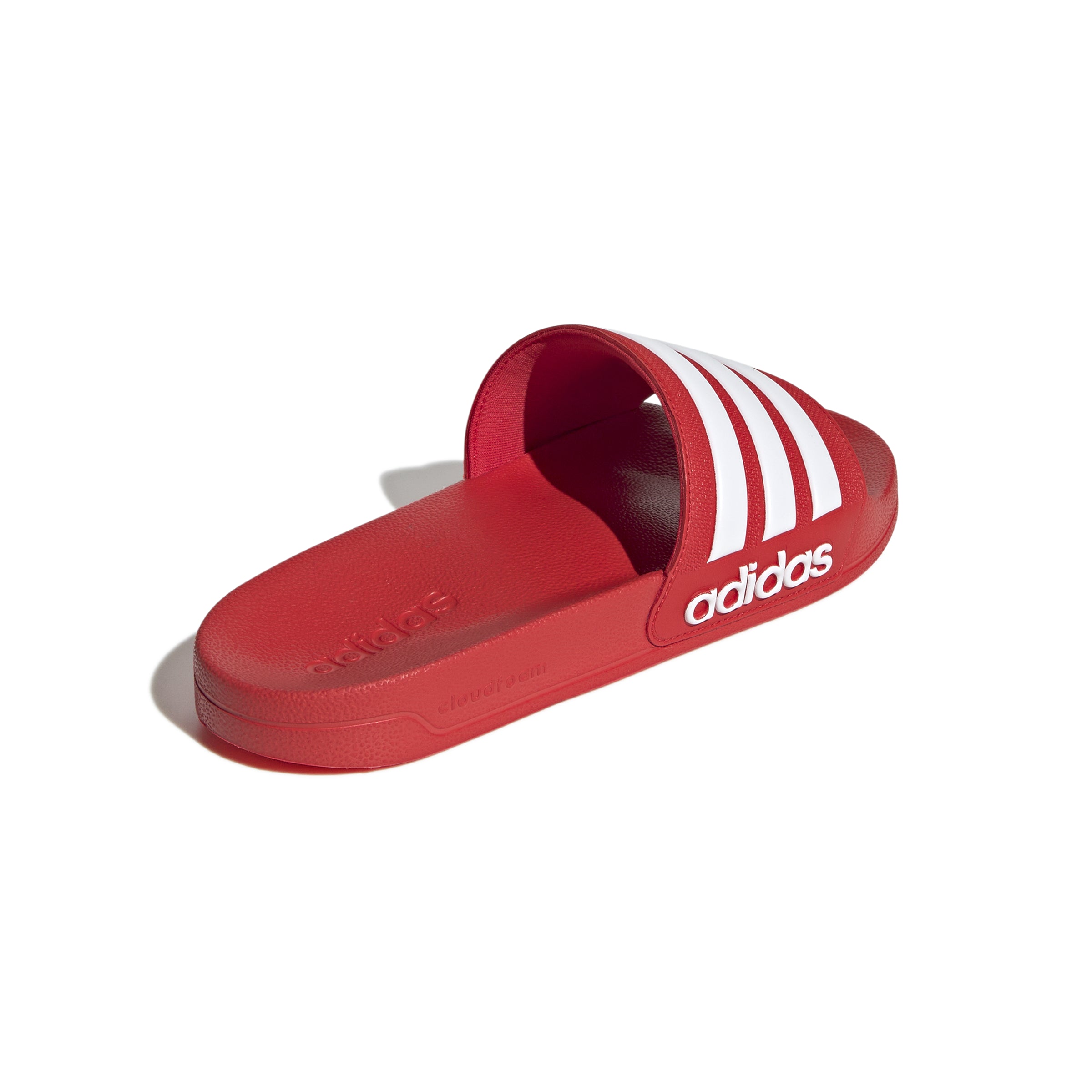 Chaussons Adidas Adilette texte rouge