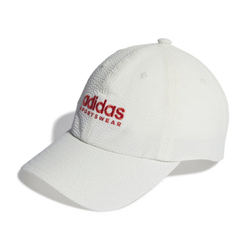 Adidas pet DD tekst volwassenen wit/rood