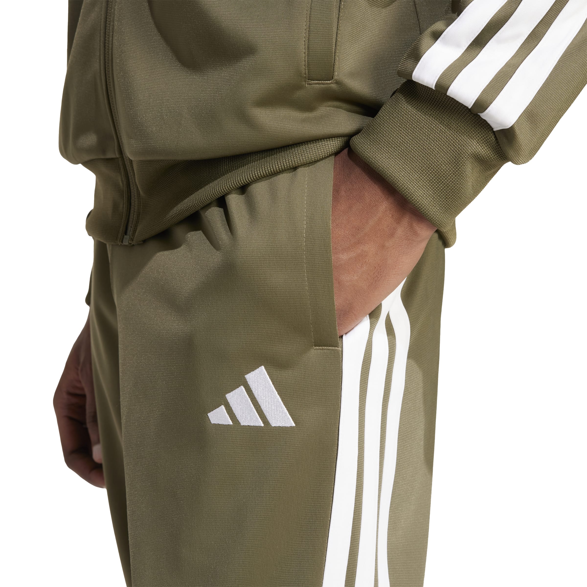 Adidas trainingspak M 3 stripes TT olive