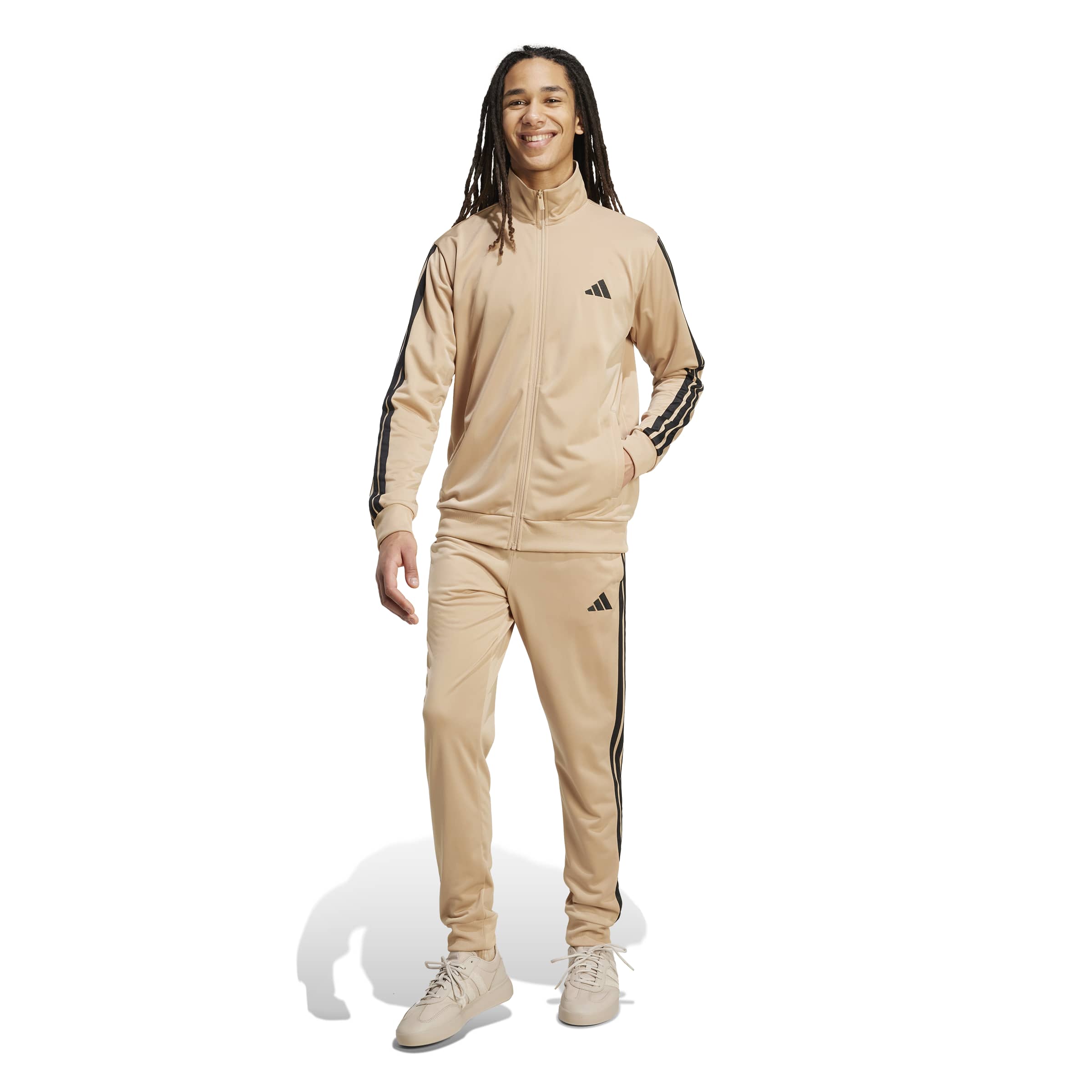 Adidas trainingspak M 3 stripes TT sand