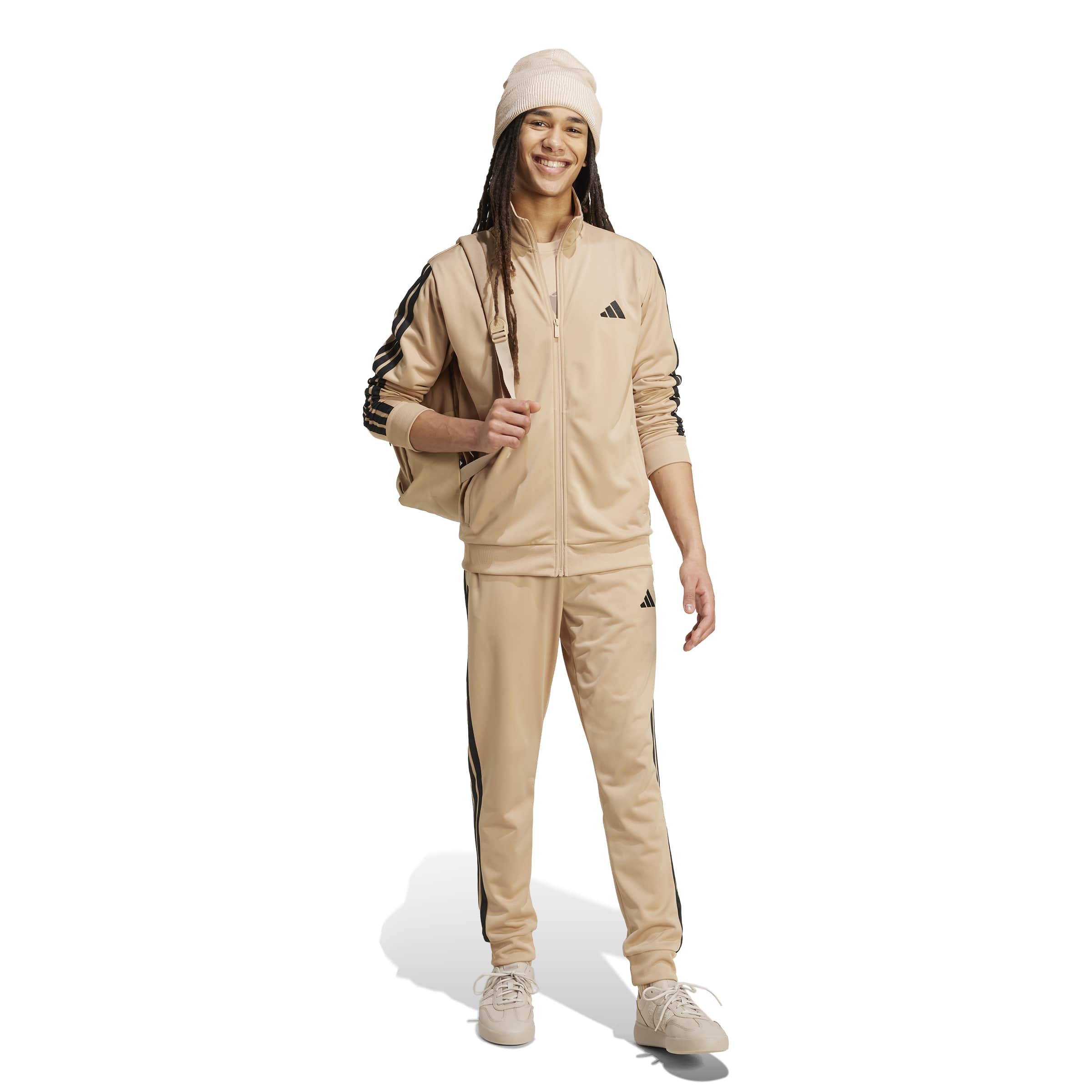 Adidas trainingspak M 3 stripes TT sand