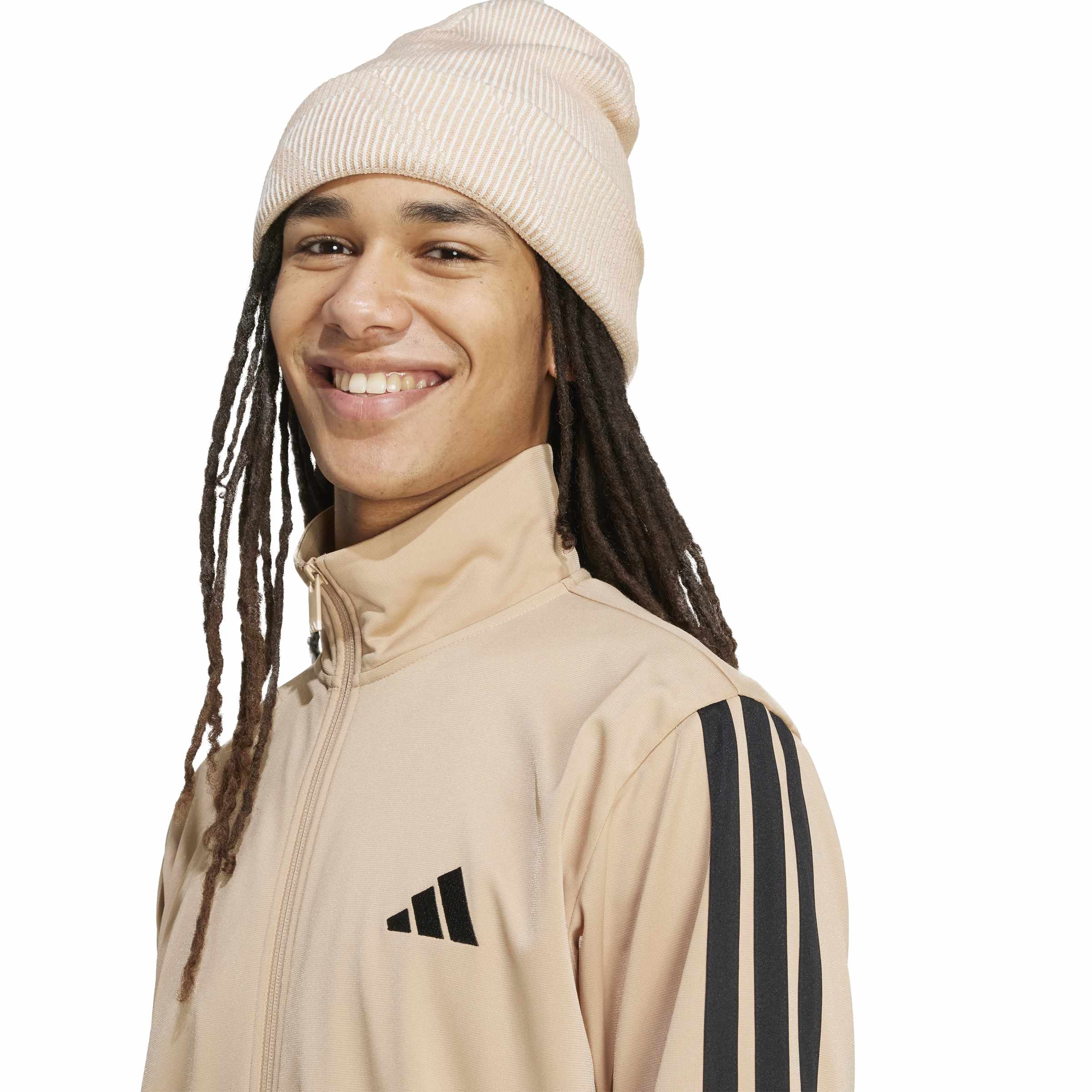 Adidas trainingspak M 3 stripes TT sand