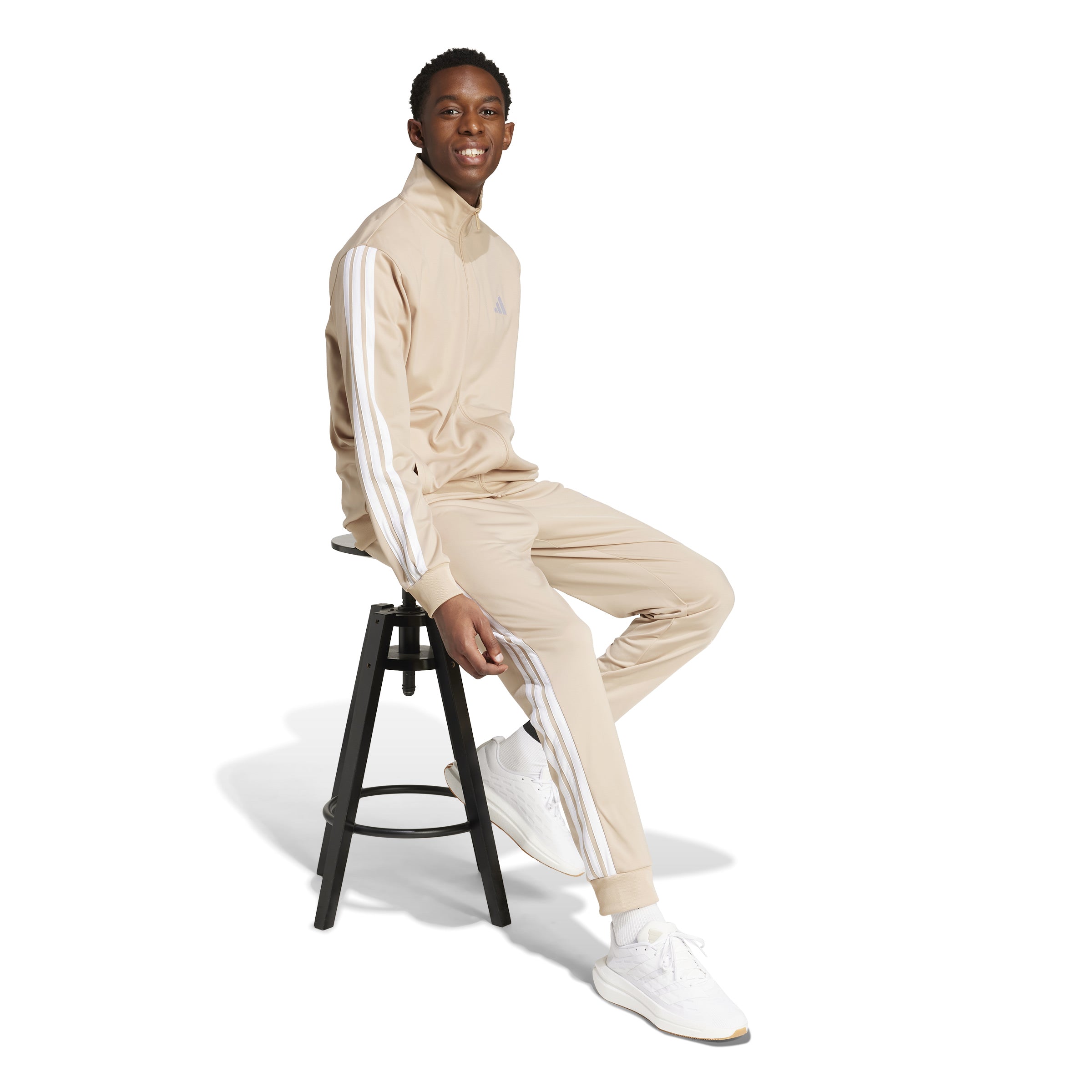 Adidas trainingspak M 3 stripes TT beige