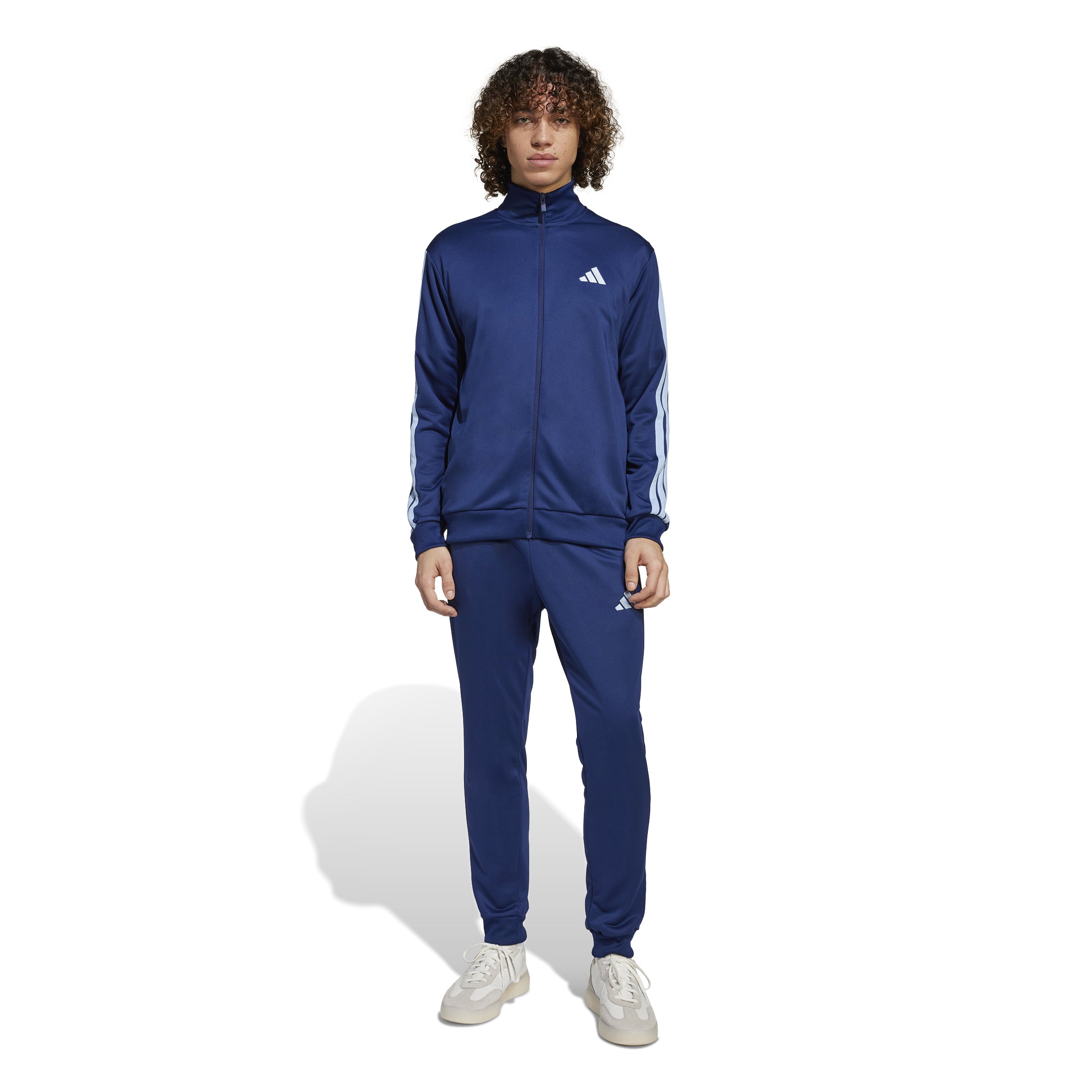 Adidas trainingspak M 3 stripes TT navy/blauw