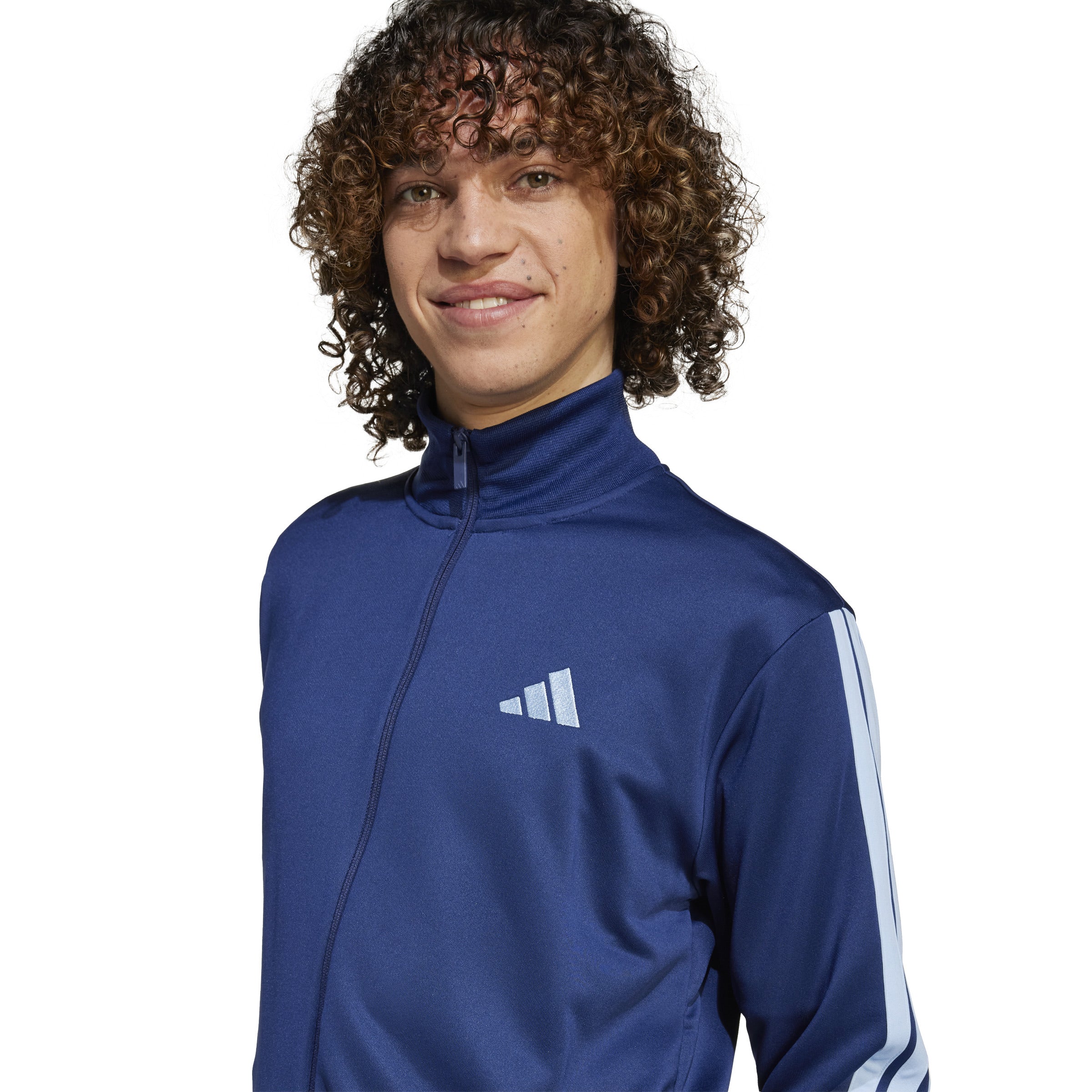Adidas trainingspak M 3 stripes TT navy/blauw