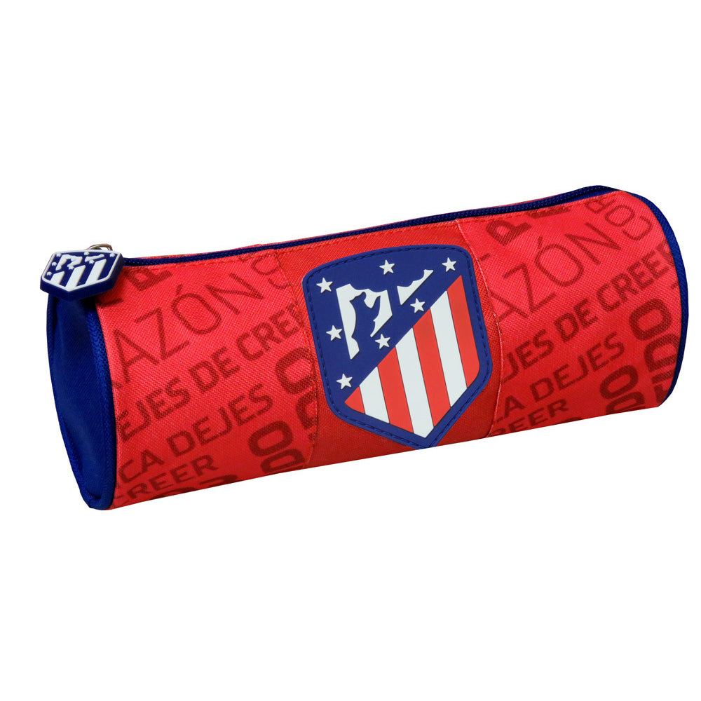 Atletico Madrid pencil case - cylinder pencil case red