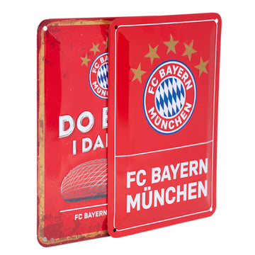 FC Bayern München plaat 2 stuks 20 x 15 cm rood