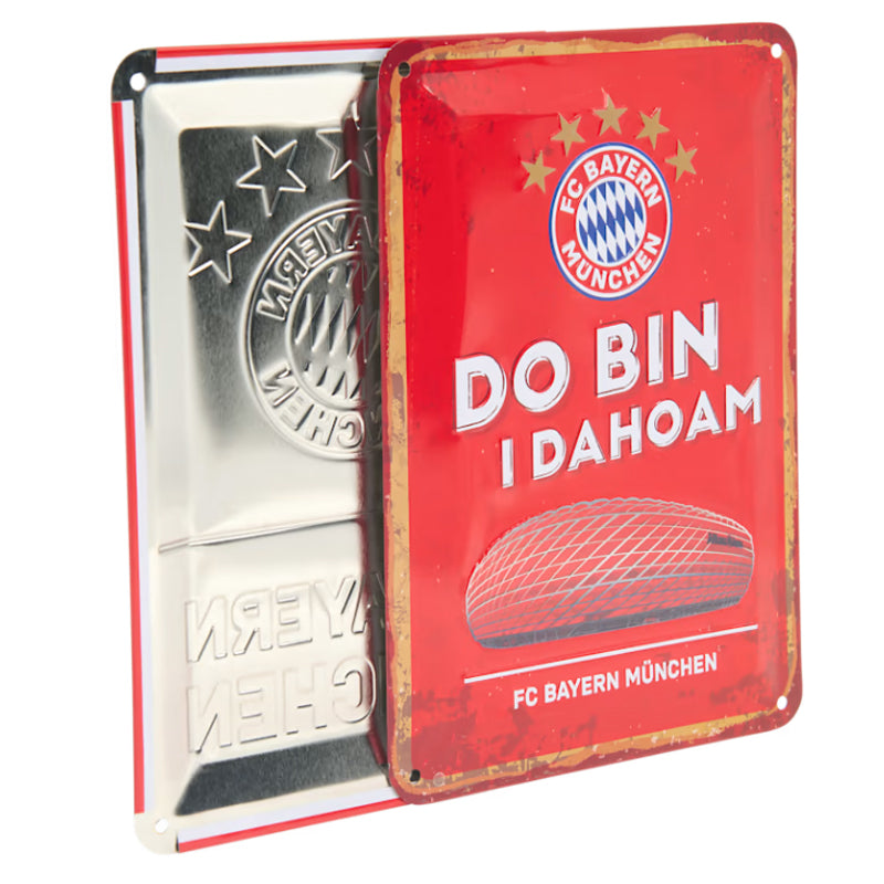 FC Bayern München plaat 2 stuks 20 x 15 cm rood