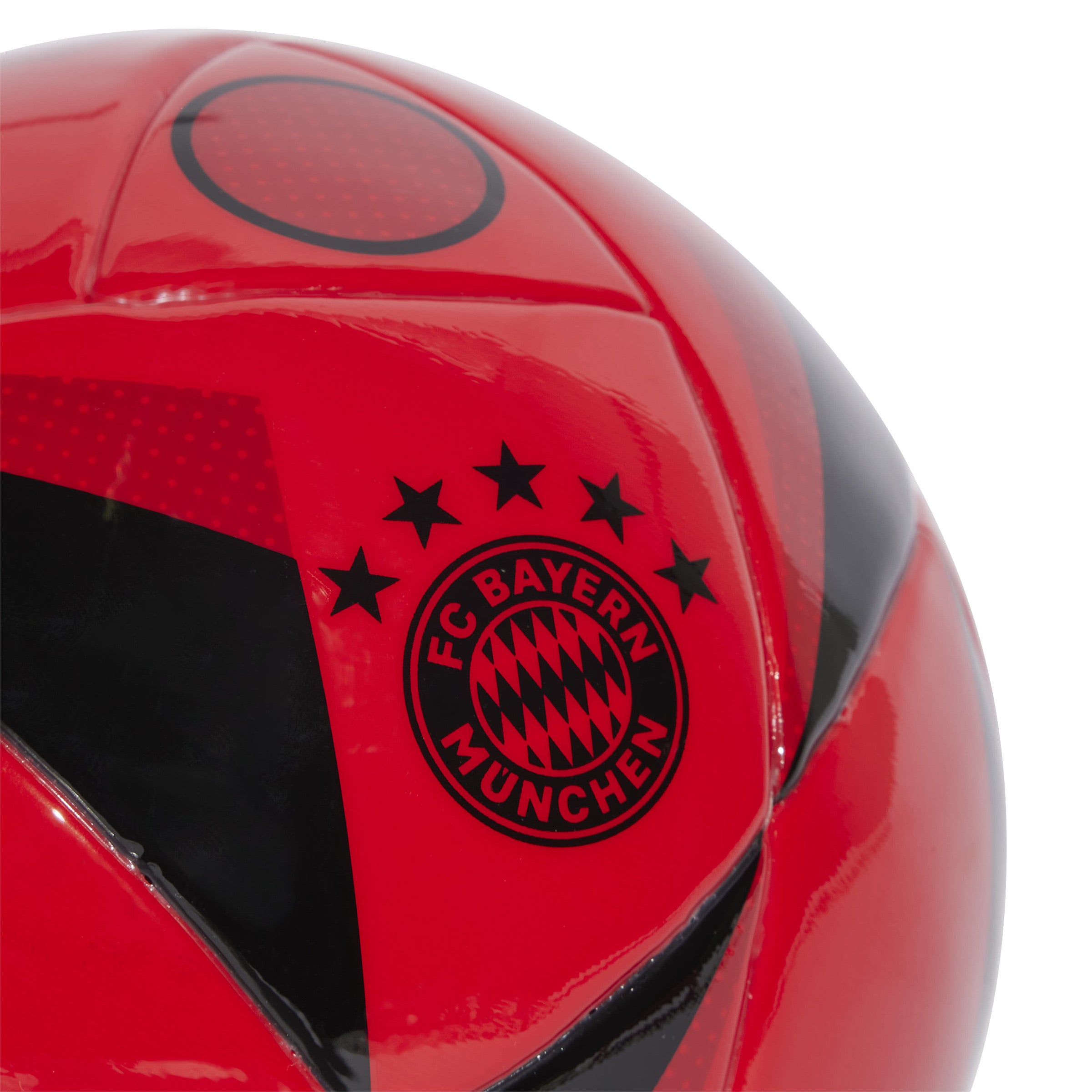 FC Bayern München bal Adidas Club home maat 1 (Mini) rood/zwart