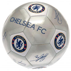 Chelsea ball signatures size 5 silver — Size 5