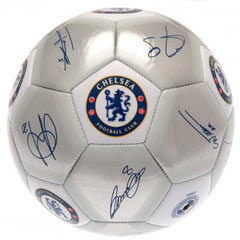 Chelsea ball signatures size 5 silver — Size 5