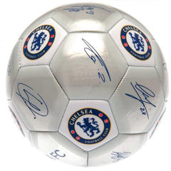 Chelsea ball signatures size 5 silver — Size 5