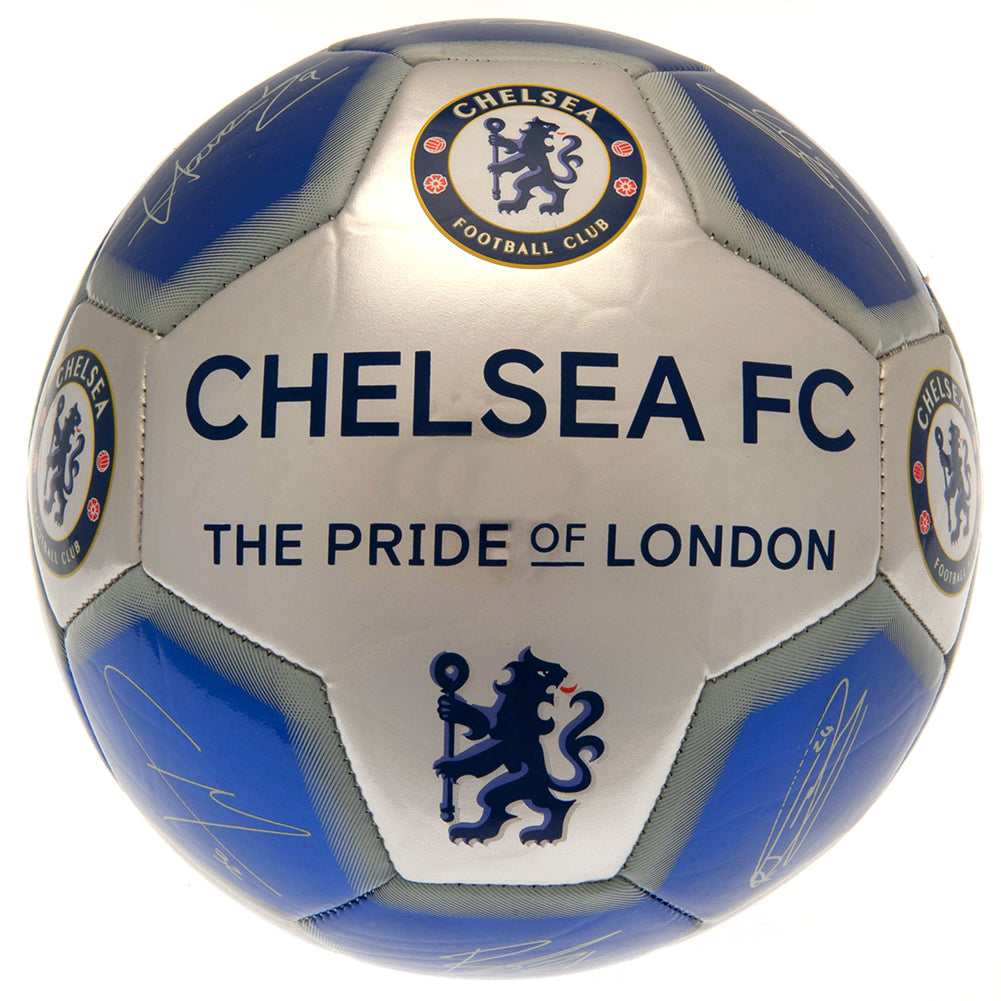 Chelsea bal handtekeningen Pride blauw/zilver