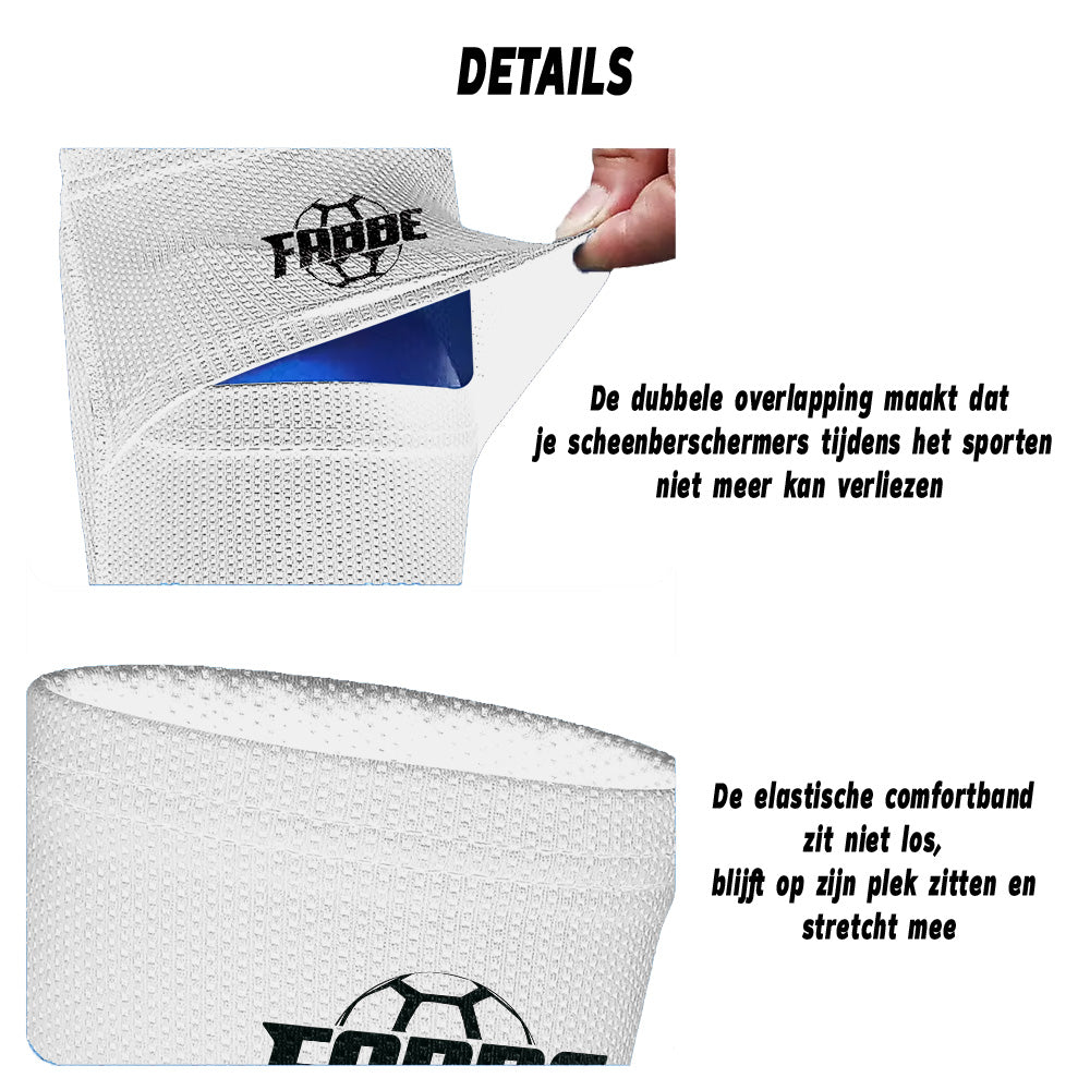 Fabbe mouw (sok) scheenbeschermers wit