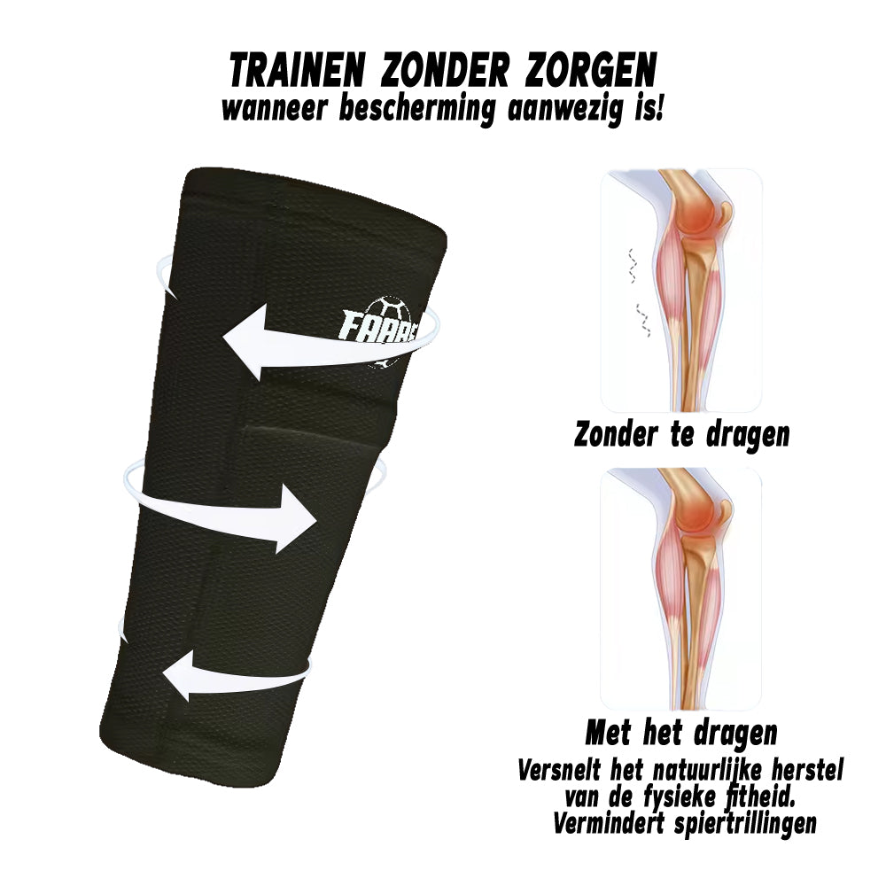 Fabbe sleeve (sok) scheenbeschermers zwart