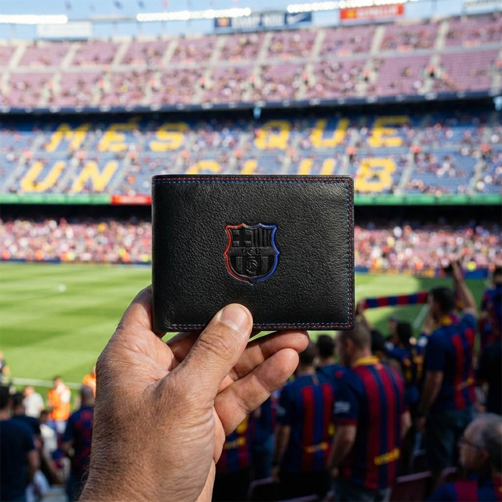 FC Barcelona portefeuille leder EB reliëf logo HT