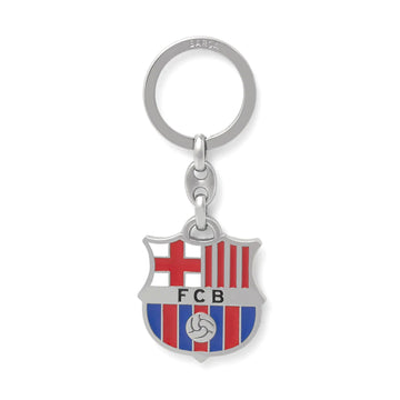 FC Barcelona sleutelhanger logo zilver