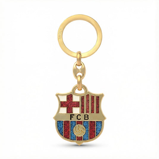 FC Barcelona sleutelhanger logo goud glitter