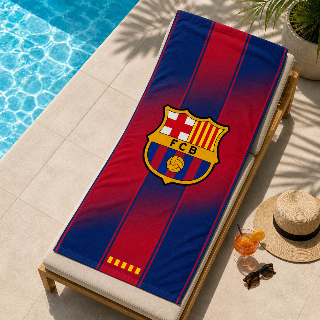 FC Barcelona handdoek Home rood 70 x 140 cm