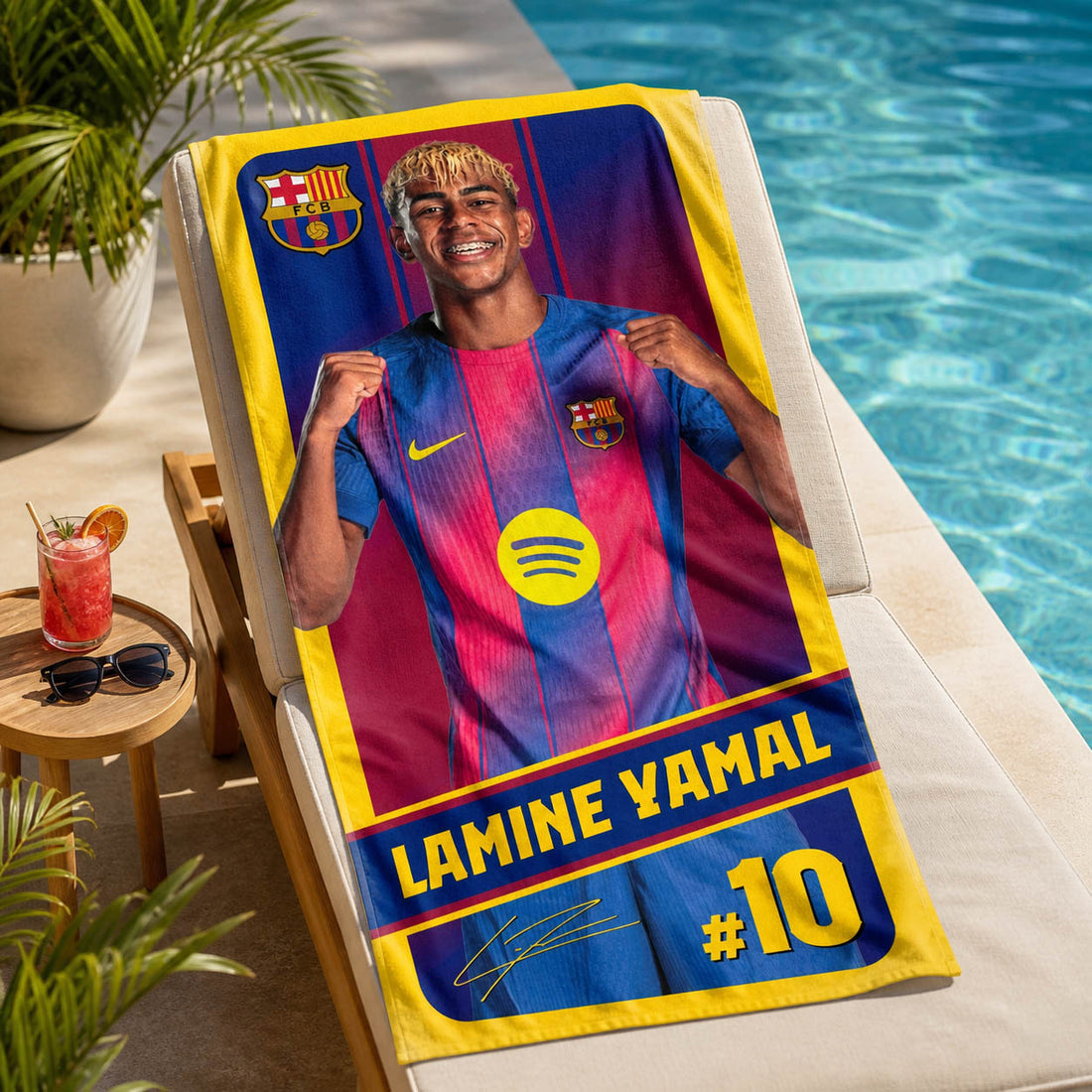 FC Barcelona handdoek Lamine Yamal CE 70 x 140 cm