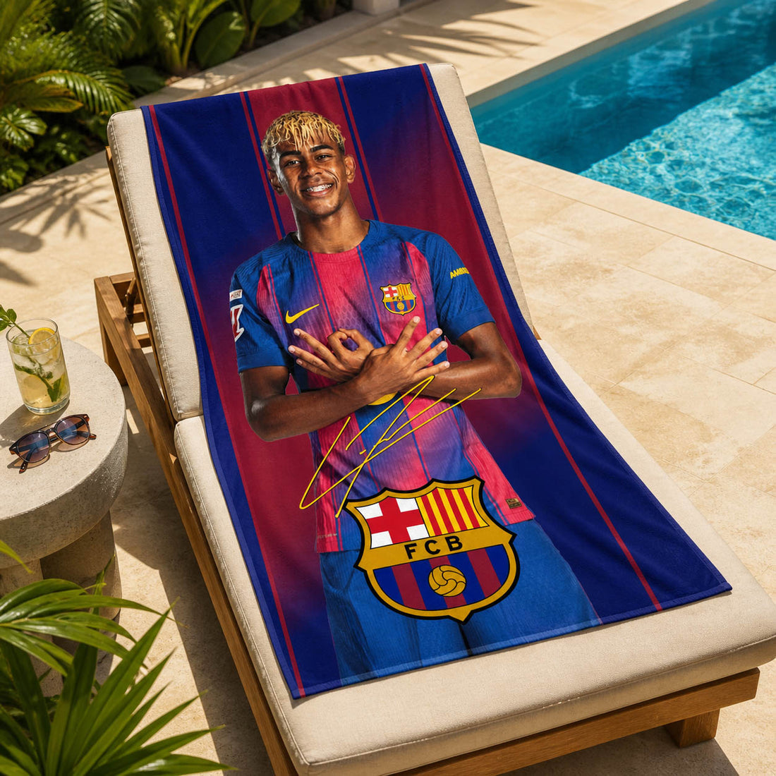 FC Barcelona handdoek Lamine Yamal Si 70 x 140 cm