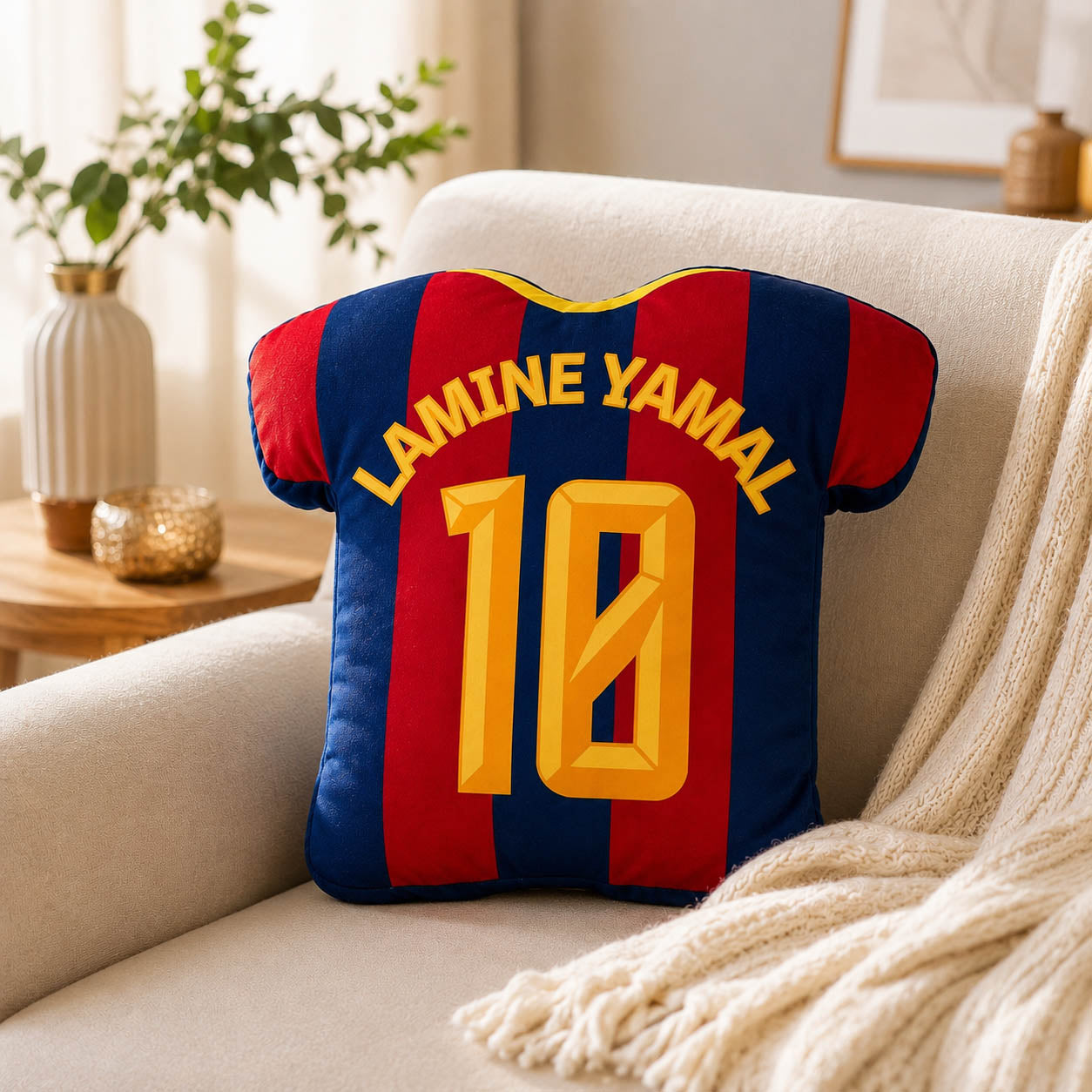 FC Barcelona kussen shirt Lamine Yamal 40 x 35 cm
